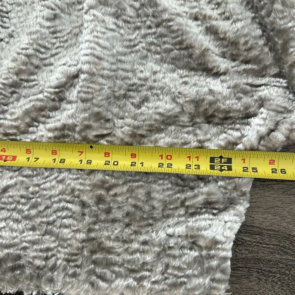 INC International Concepts Gray Faux Fur Varsity Jacket - Picture 11 of 11